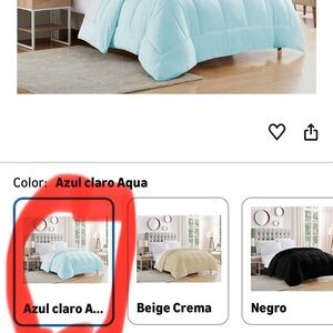 Light Aqua Comforter Set - Plush Microfiber Down Alternative